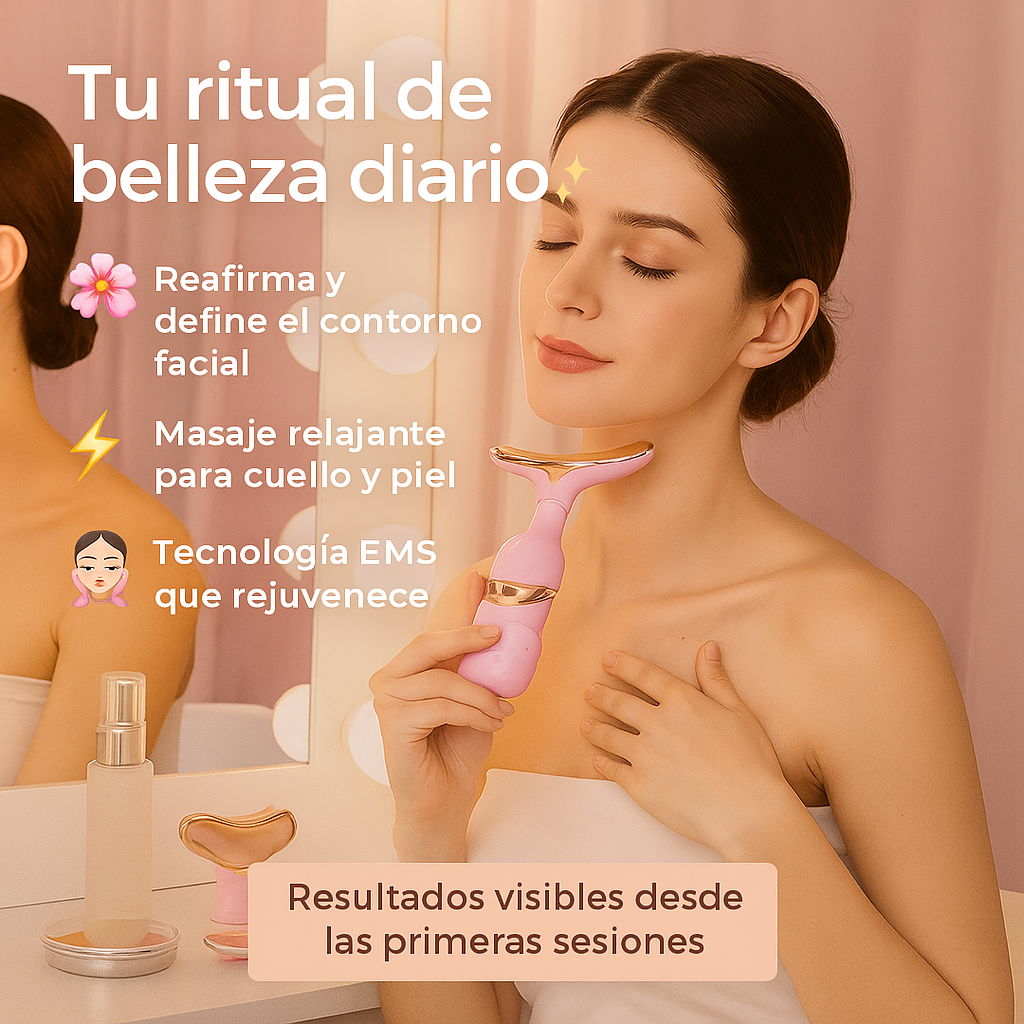 ✨ Dispositivo Facial 3 en 1 EMS | Reafirma, Rejuvenece y Adelgaza al Instante