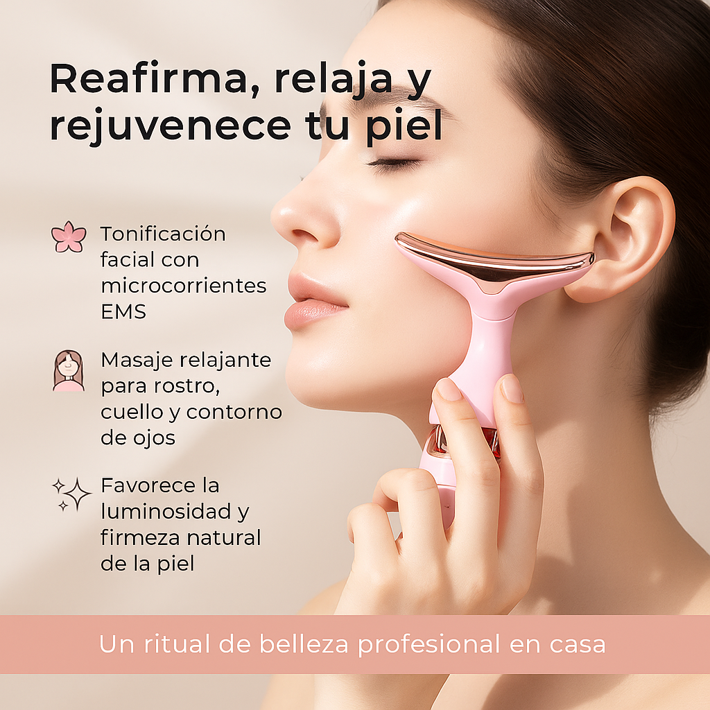 ✨ Dispositivo Facial 3 en 1 EMS + Crema Vitamina C BIOAQUA