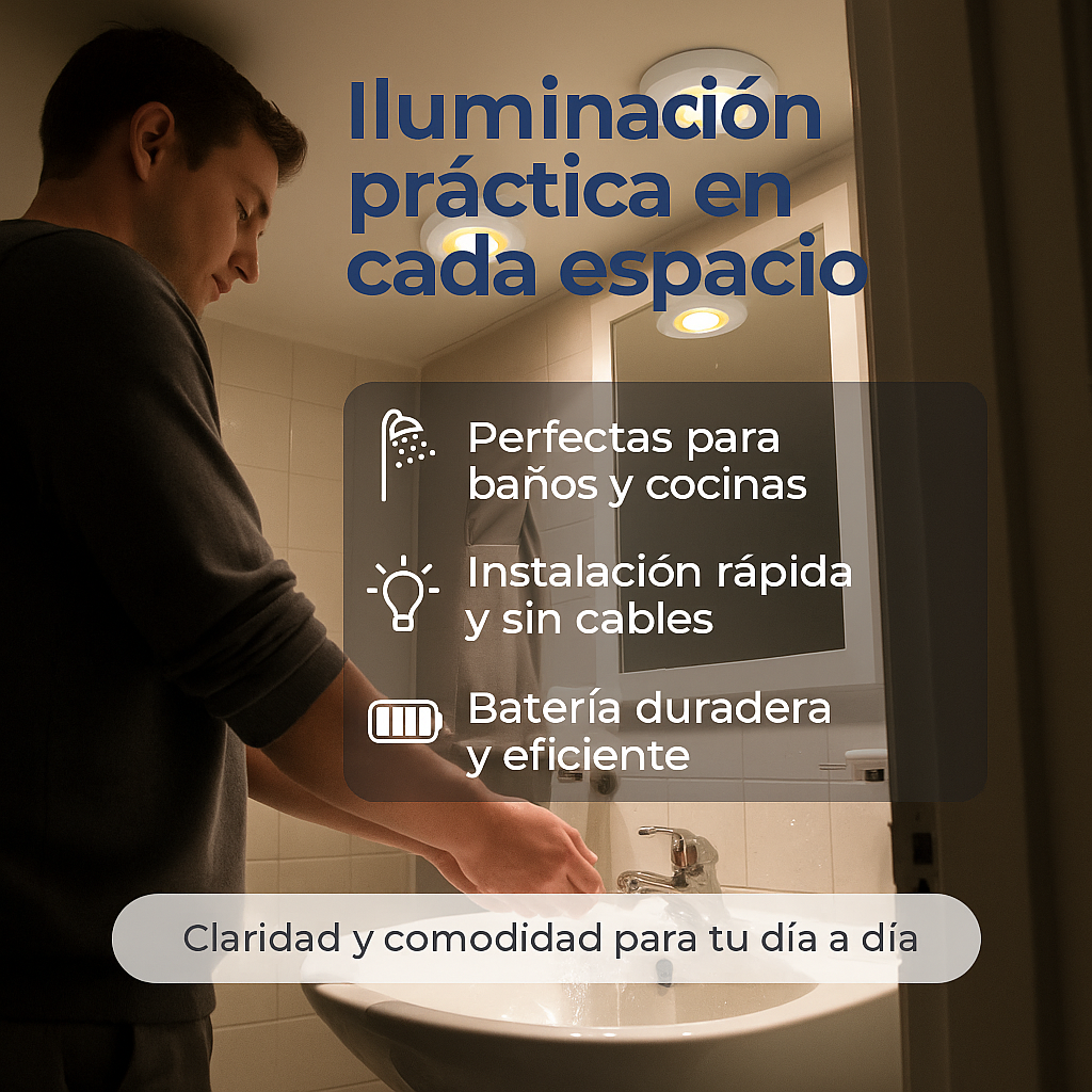 Luces LED Adhesivas x3 con Control Remoto