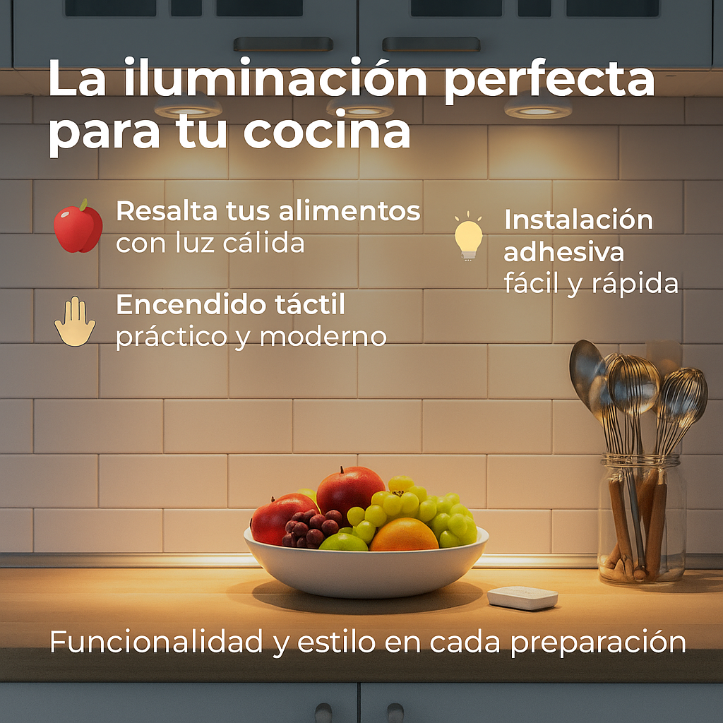 Luces LED Adhesivas x6 con Control Remoto