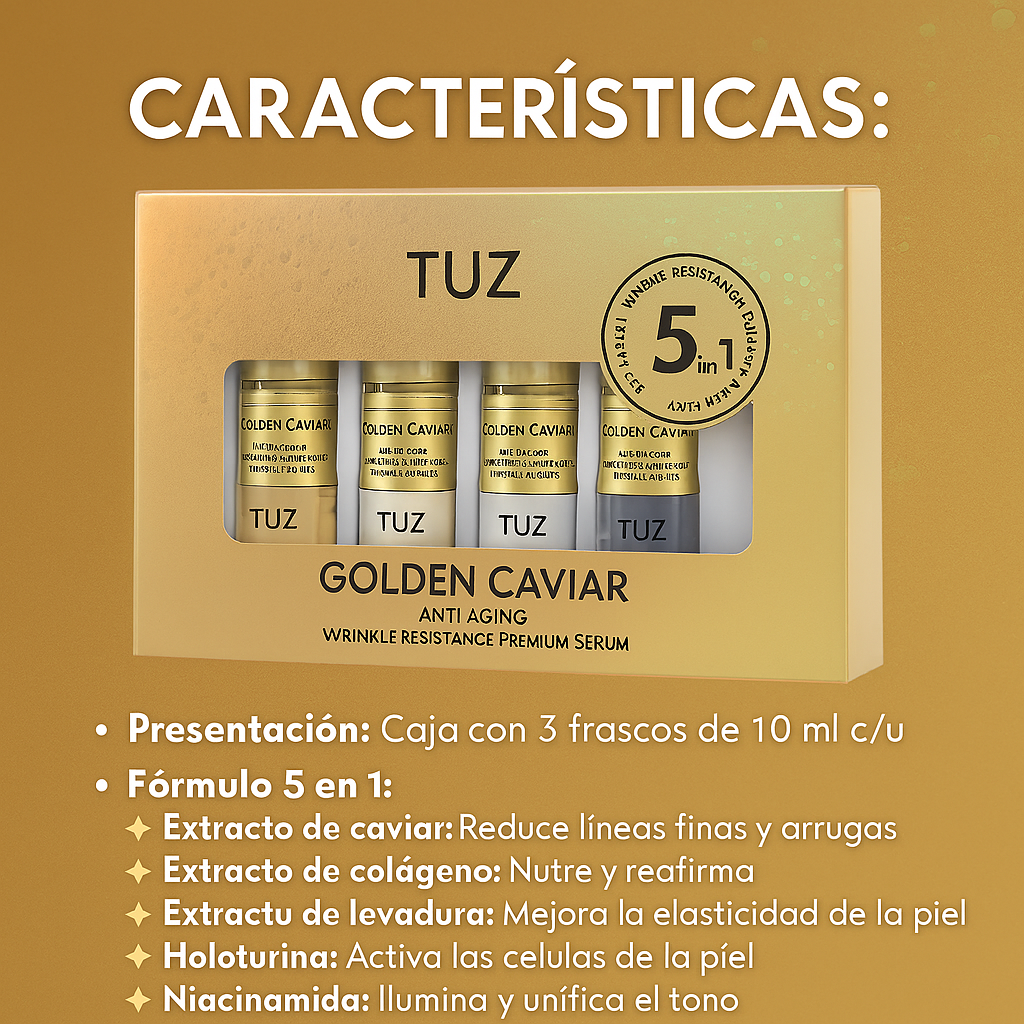 SERUM ANTIEDAD 5 EN 1 | EXTRACTO DE CAVIAR