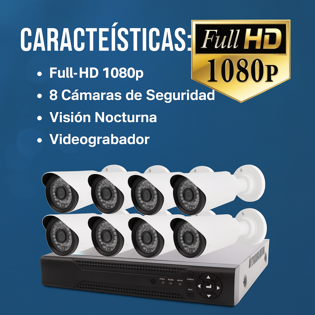 KIT 8 CAMARAS DE VIGILANCIA