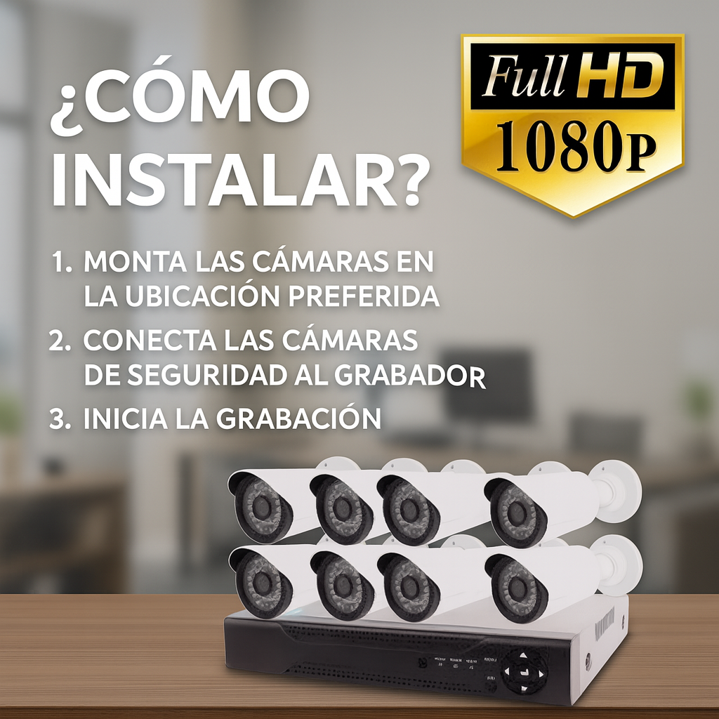 KIT 8 CAMARAS DE VIGILANCIA