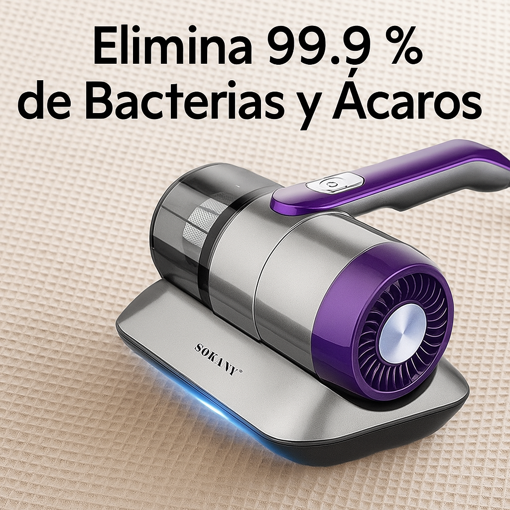Aspiradora UV Anti-ácaros Para Colchones Y Muebles – Elimina Hasta 99.9 % de Bacterias Y Polvo 💨⚡️