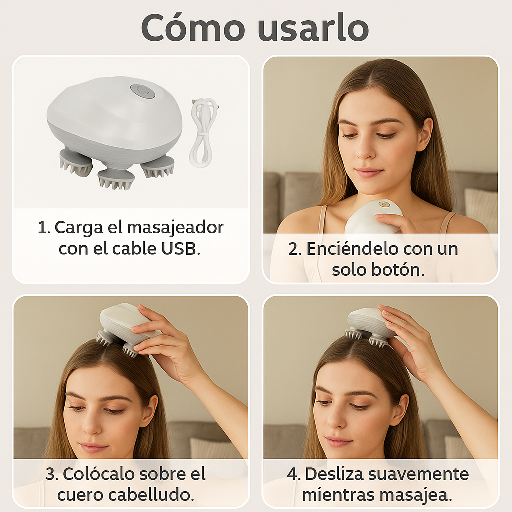 Masajeador de cuero cabelludo