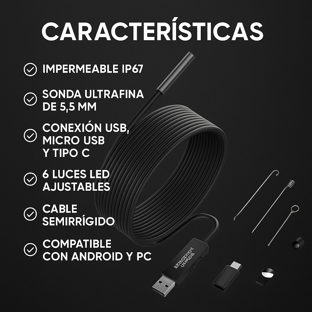 CAMARA ENDOSCOPICA | 3 EN 1