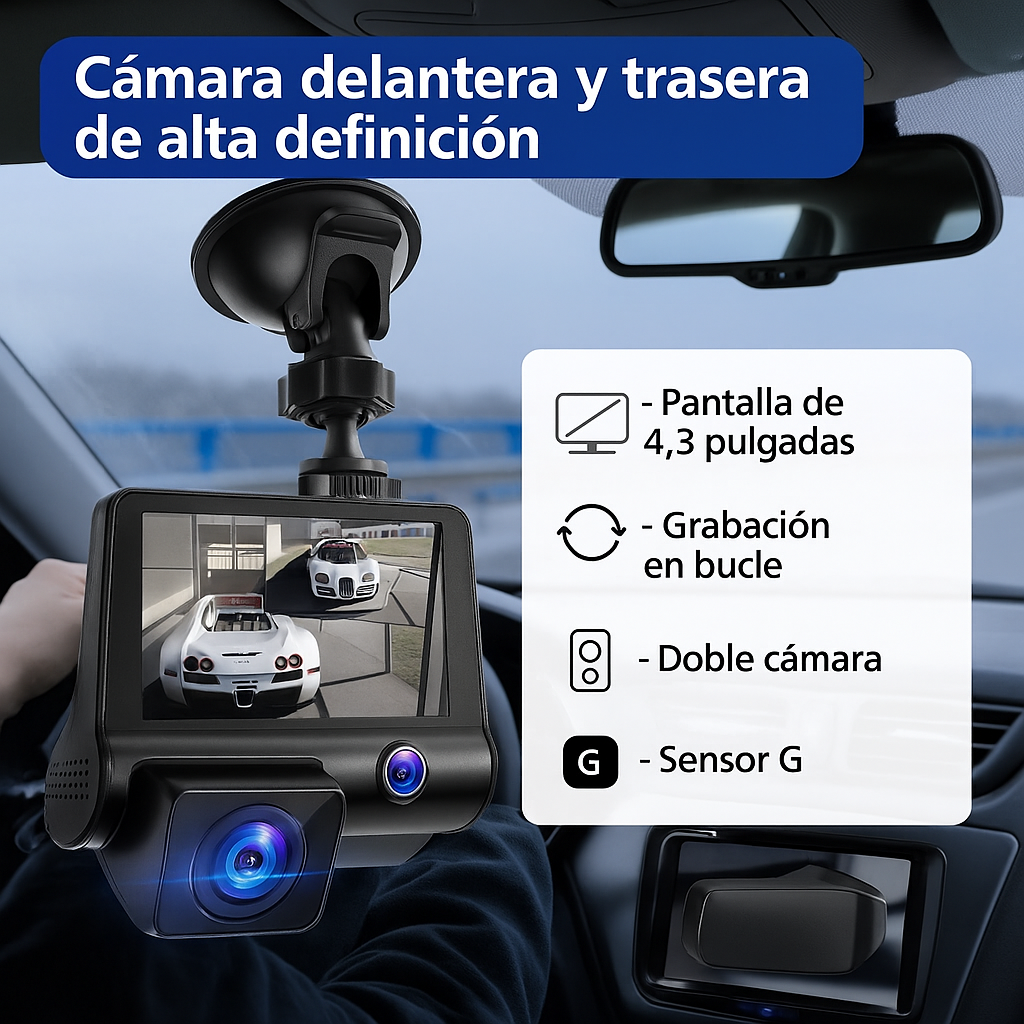 CAMARA DE COCHE | DOBLE LENTE