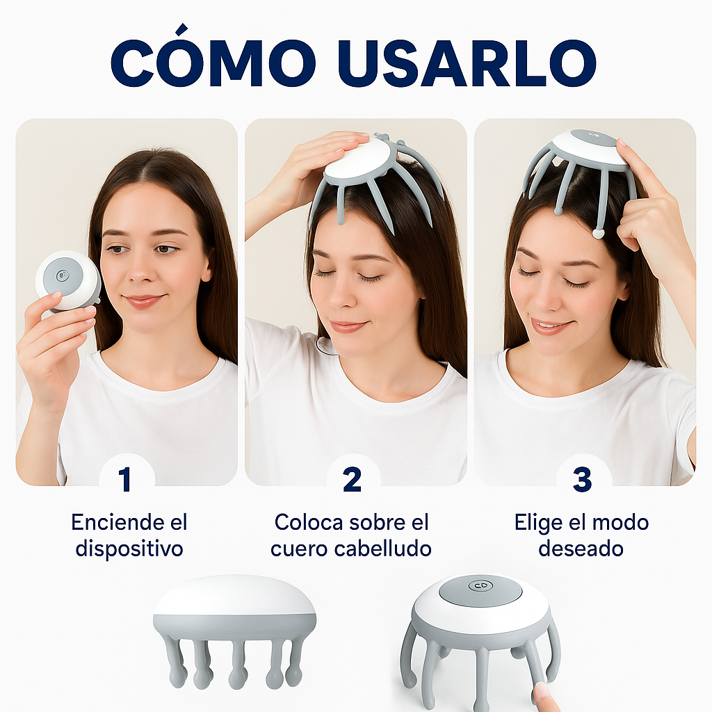 MASAJEADOR INALAMBRICO PARA CABEZA