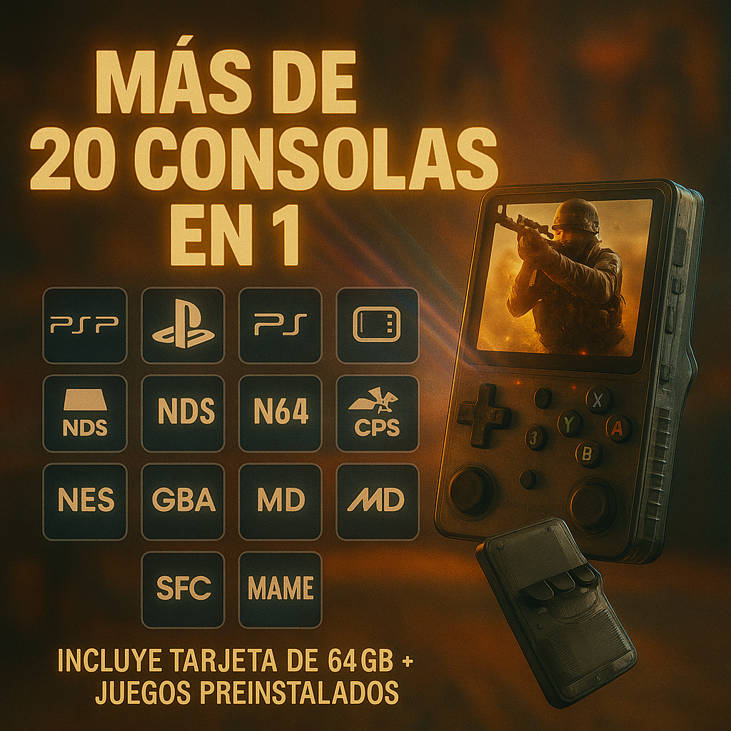 CONSOLA GAMER R36S® - VIRAL DE TIKTOK