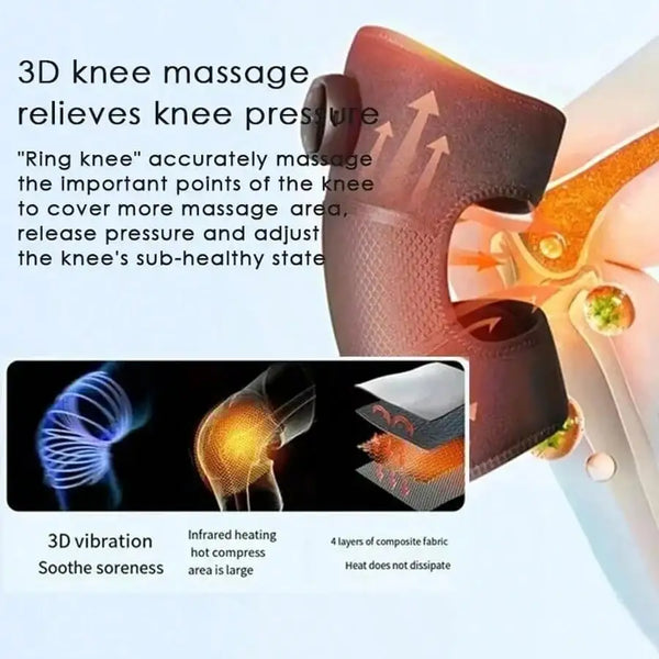 Pad de Masaje para Rodillas Calor y Vibración