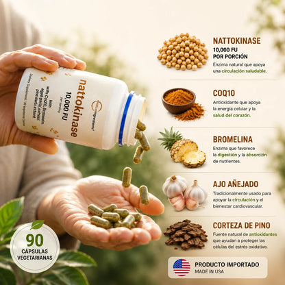 Nattokinase 10.800 FU — el protocolo cardiovascular más potente