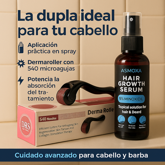 Combo Minoxidil + Dermaroller | Adios Calvicie