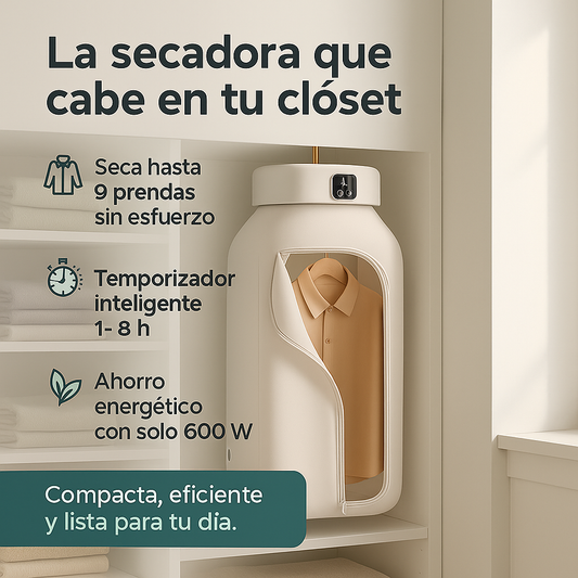 🌬️ Secadora Portátil Exprés con Luz UV – Ropa seca y fresca en minutos