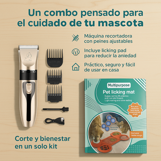 Combo PeluPet – Maquina de Pelo + Comedor de mascotas