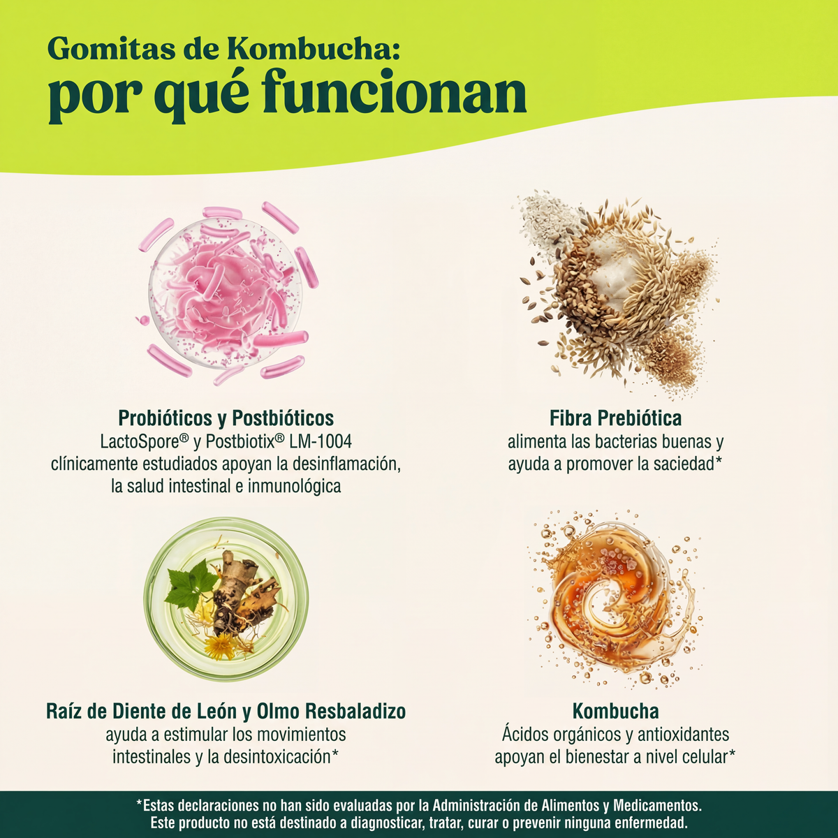 Kombucha en Gomitas Probióticas - 2X1 = 60 GOMITAS