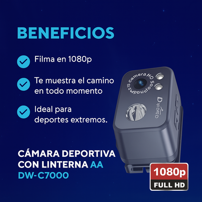 CAMARA DEPORTIVA CON LITERNA | 1080P