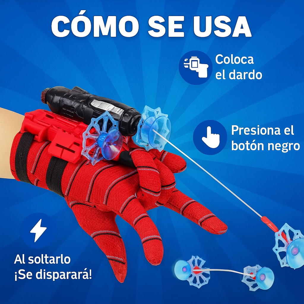 GUANTES DE SPIDER-MAN CON DARDOS - OFERTA 2 X 1