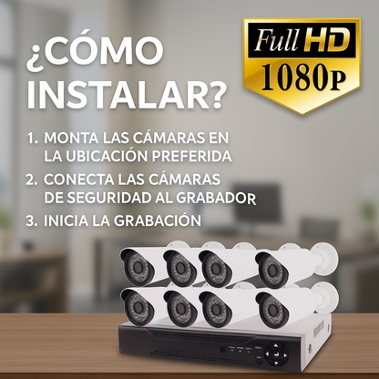KIT 8 CAMARAS DE VIGILANCIA