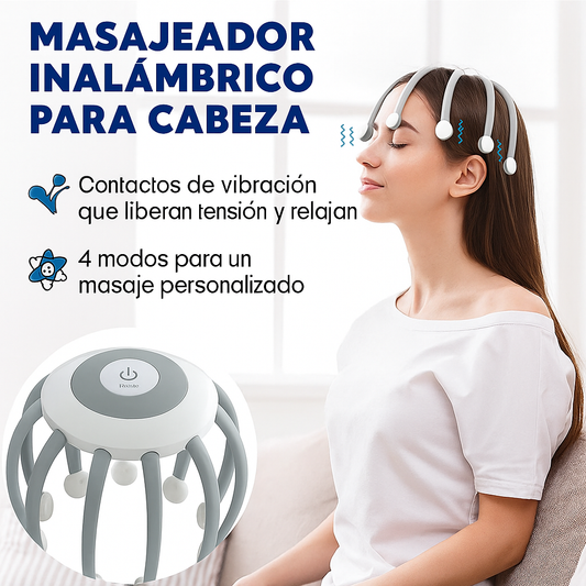 MASAJEADOR INALAMBRICO PARA CABEZA