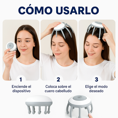 MASAJEADOR INALAMBRICO PARA CABEZA