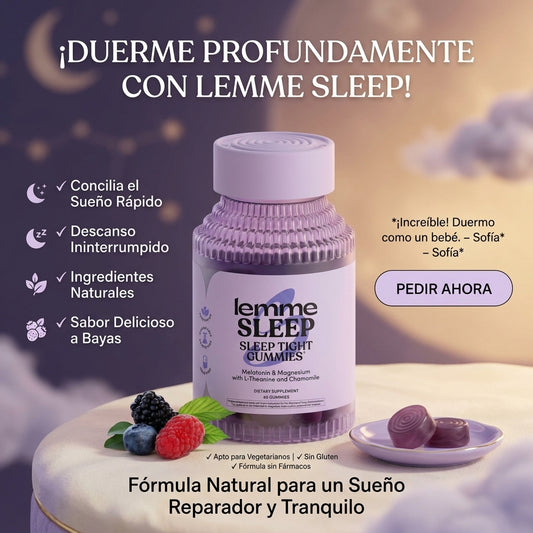 Lemme Sleep Gomitas con 5mg de Melatonina - 60 Gomitas
