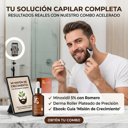 Combo Minoxidil + Dermaroller | Adios Calvicie