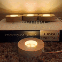 Luz Nocturna LED Vía Láctea – Lámpara 3D Bola de Cristal con Base de Madera