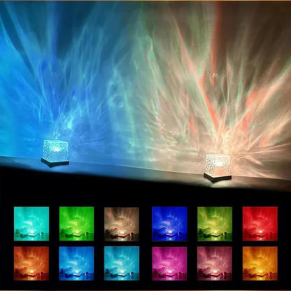 Aurora Wave: Proyector de Luces Oceánicas y Nocturnas
