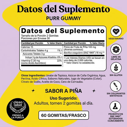 Lemme Purr Gomitas Probioticas Vaginales - 60 Gomitas