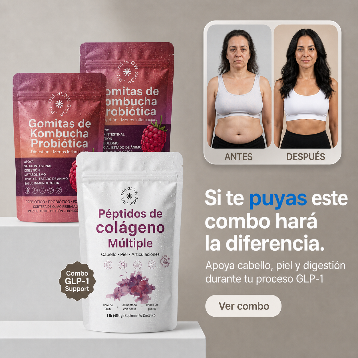 Pack Suplementos para GLPs: Colageno Hidrolizado + Kombucha