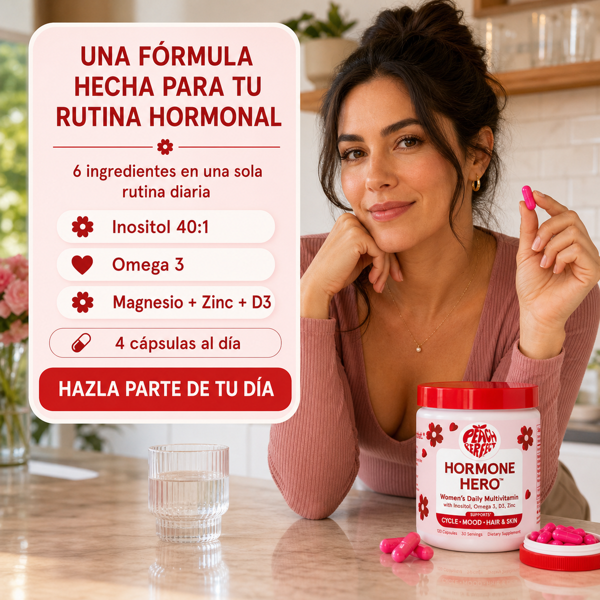 Peach Perfect Hormone Hero - 120 Capsulas