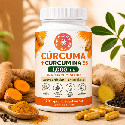 Cúrcuma Pura 95% con Pimienta Negra - 120 CAPSULAS