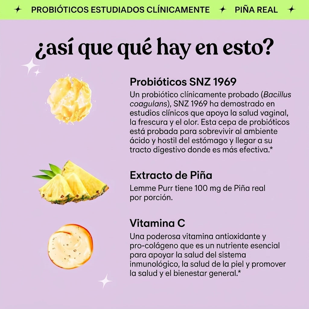 Lemme Purr Gomitas Probioticas Vaginales - 60 Gomitas